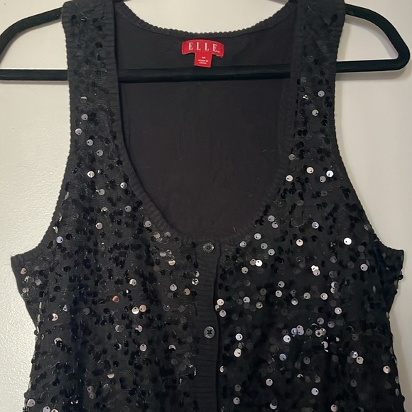 Elle sequined sleeveless sweater M - Picture 3 of 5